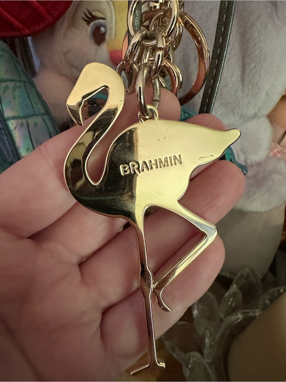 EUC Brahmin Flamingo Tassel with Crystals - Picture 2 of 2